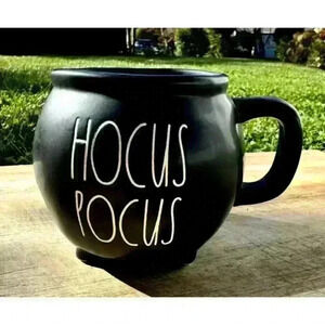 Rae Dunn Hocus Pocus Cauldron Mug Halloween Decor Coffee‎ Cup Black 16oz